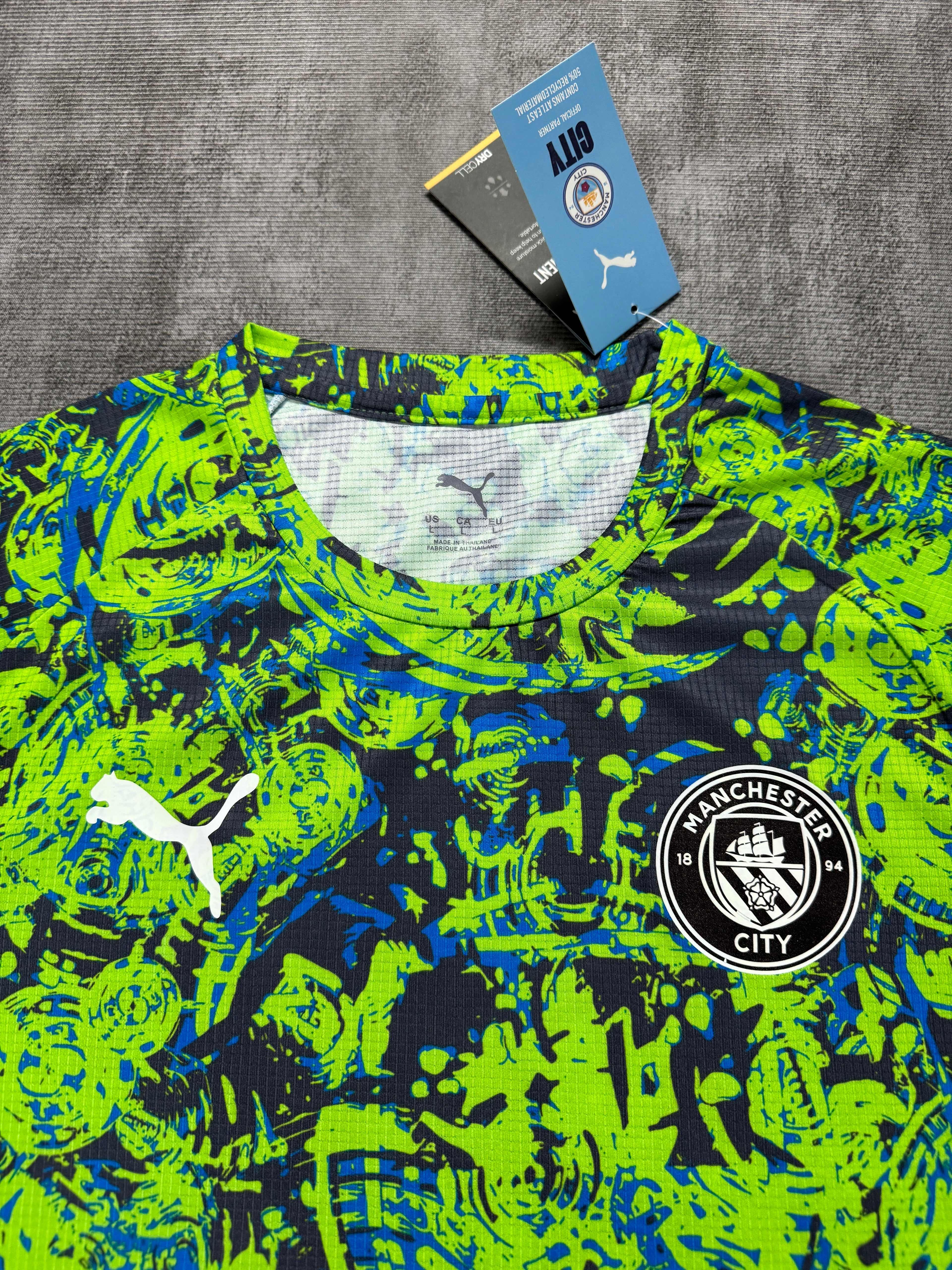 2025-26 Man City Pre-Match Black Green - image 3