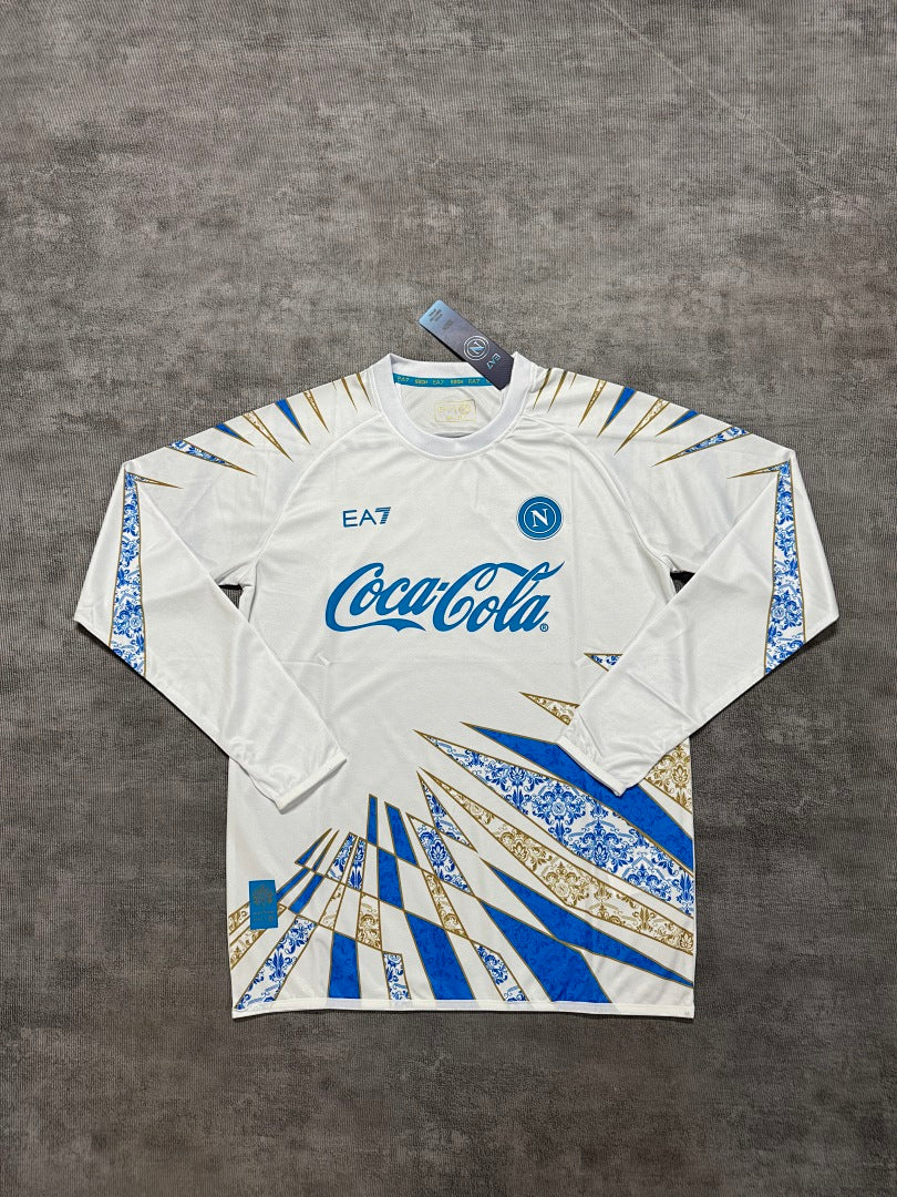 2025-26 Napoli Pre-Match White Long Sleeve - image 3