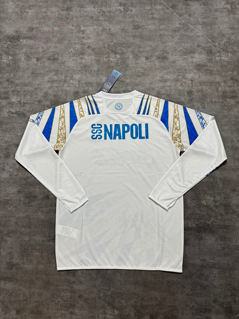 2025-26 Napoli Pre-Match White Long Sleeve