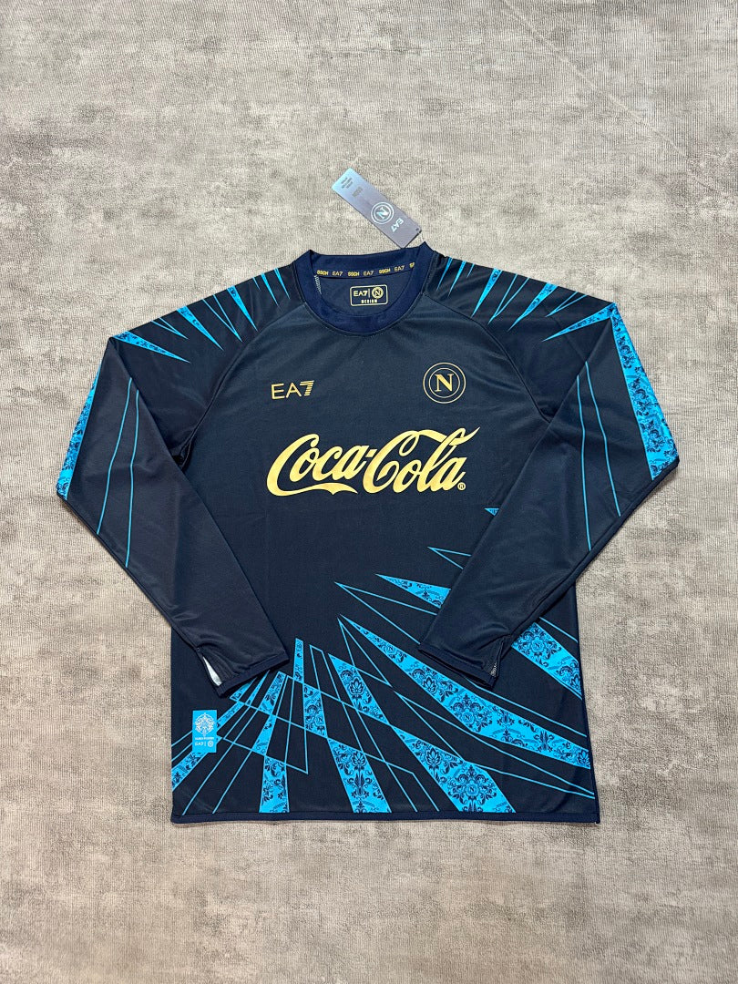 2025-26 Napoli Pre-Match Teal Long Sleeve - image 3
